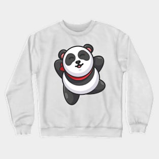 Cute panda cartoon design Crewneck Sweatshirt